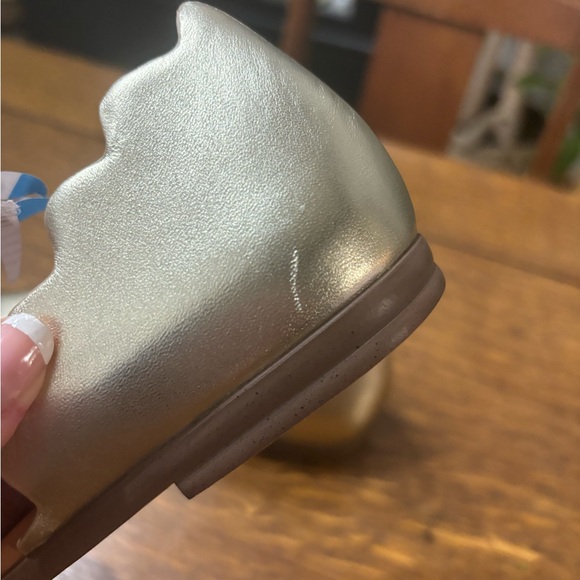 J.CREW Metallic Scalloped Leather Sandals – Size 9 - Picture 8 of 10